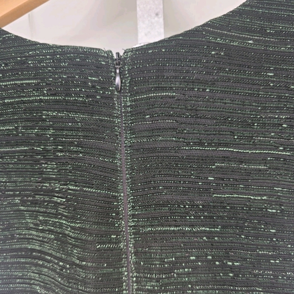 $269 Betsy & Adam Metallic Cap-Sleeve Surplice Gown Sz 12 Green Women Wedding - Picture 14 of 14